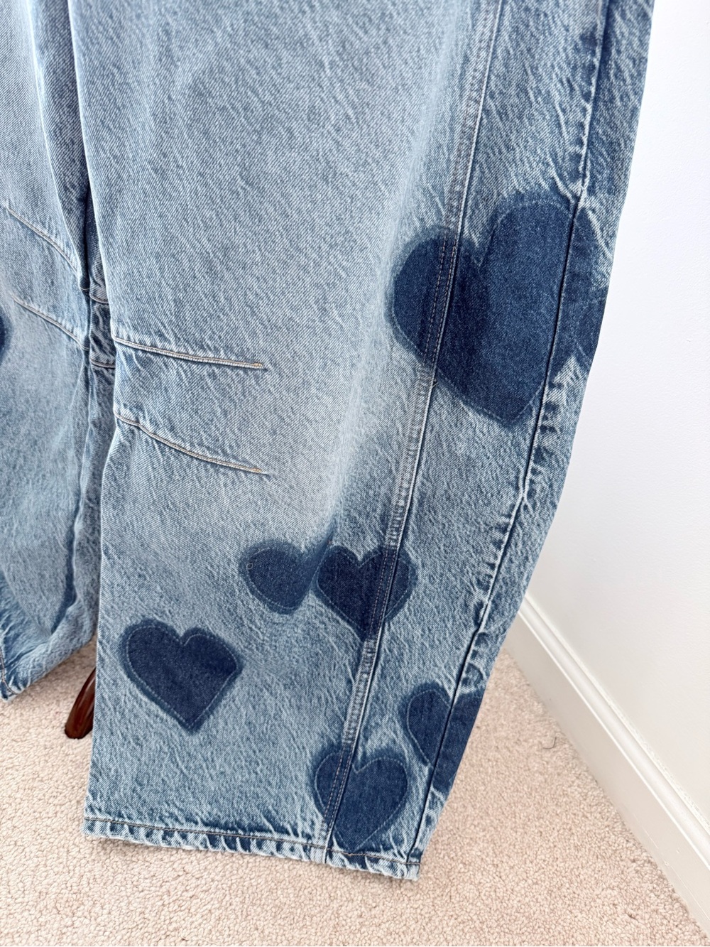 Free People Good Luck Shadow Patch Jeans in Change of Heart Wash - Picture 5 of 15